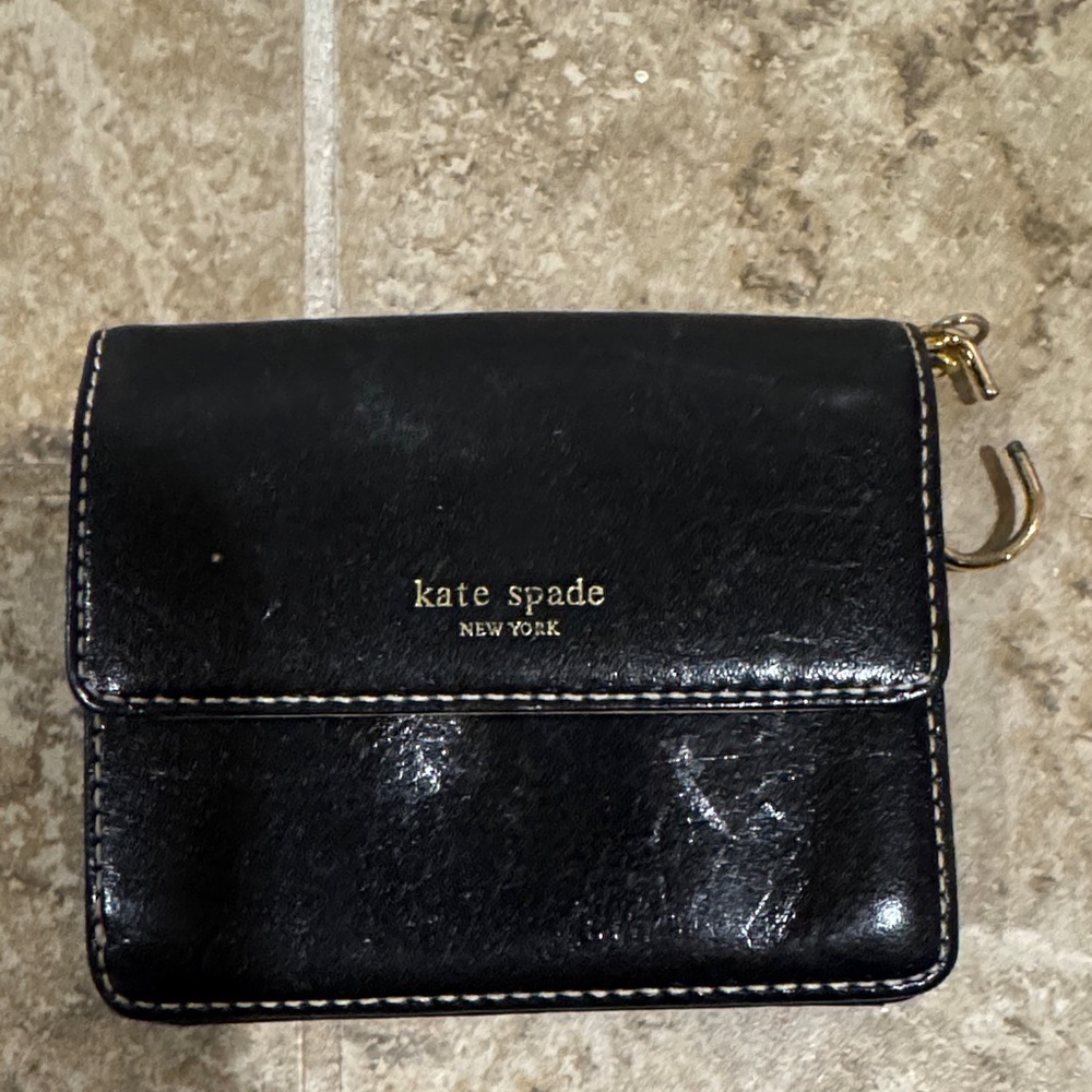 Kate Spade Black Leather Compact Wallet